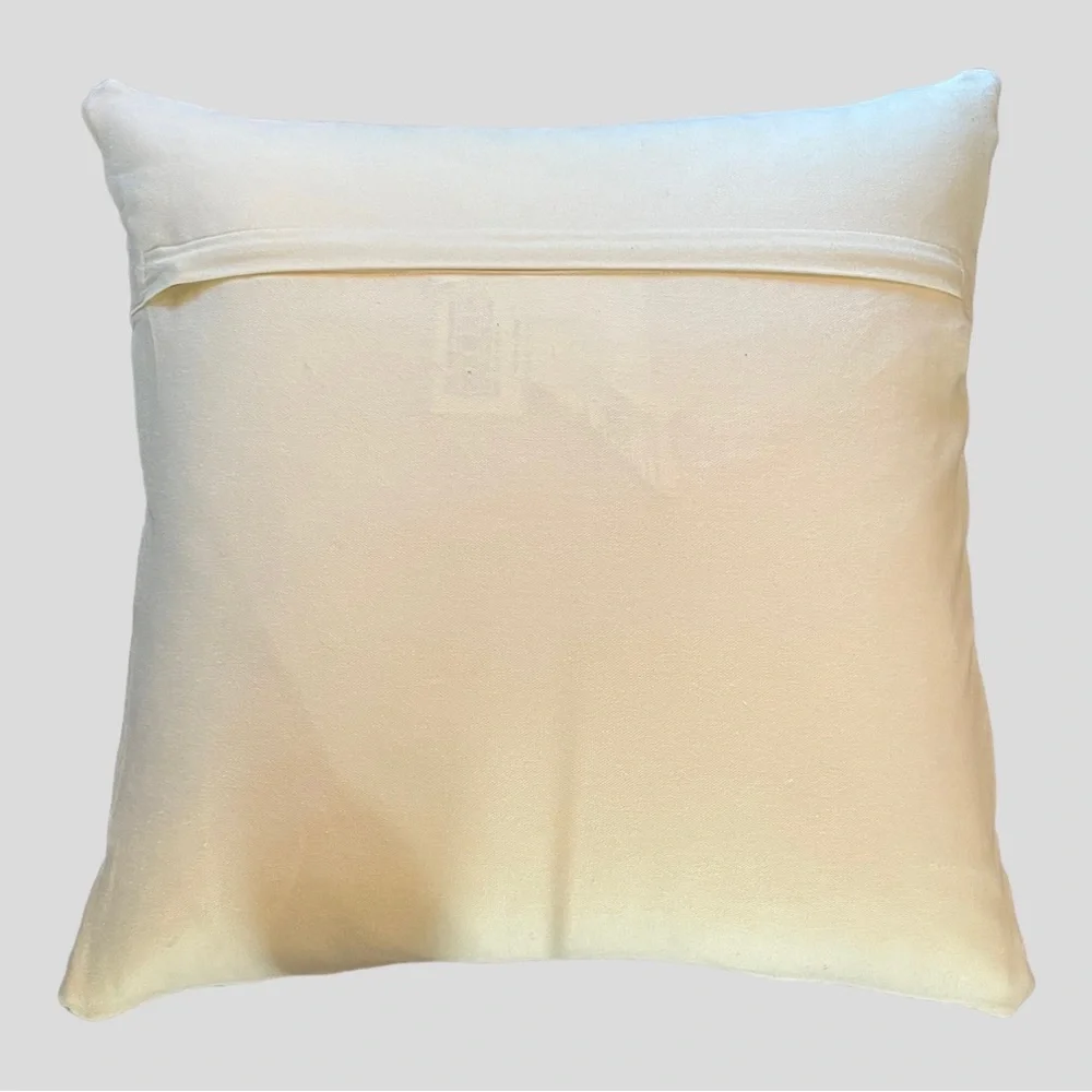 New! SURYA WOOL COTTON GEOMETRIC SQUARE THROW DECORATIVE PILLOW 18x18